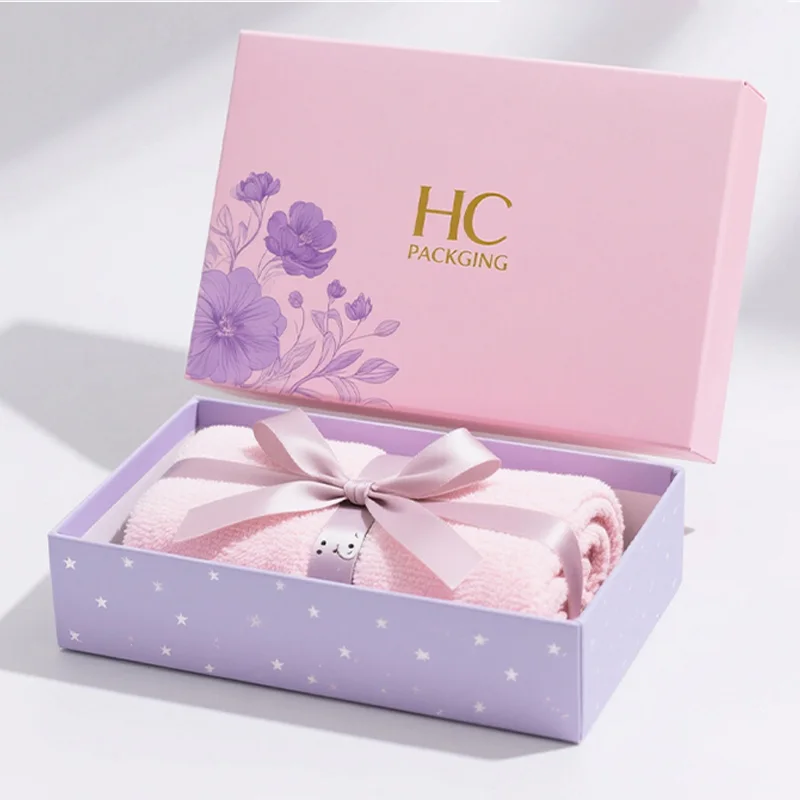 Floral Bath Towel Gift Packaging Box, view 2