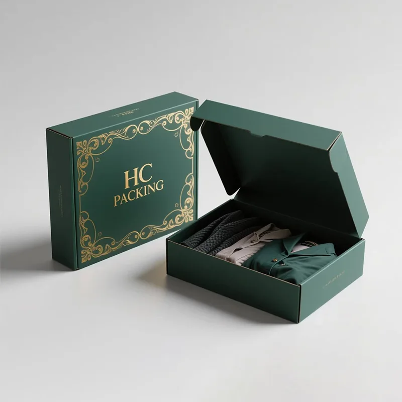 Luxury Dark Green Gift Set Box for Pajama set