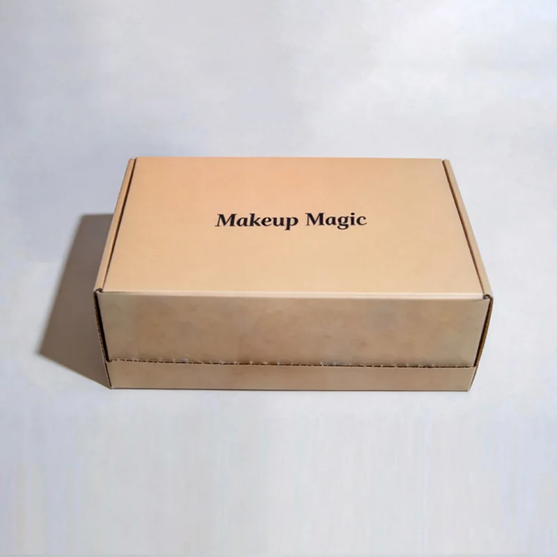 Custom Kraft Beauty Mailer Box for Makeup Brush Set Packaging, view 3