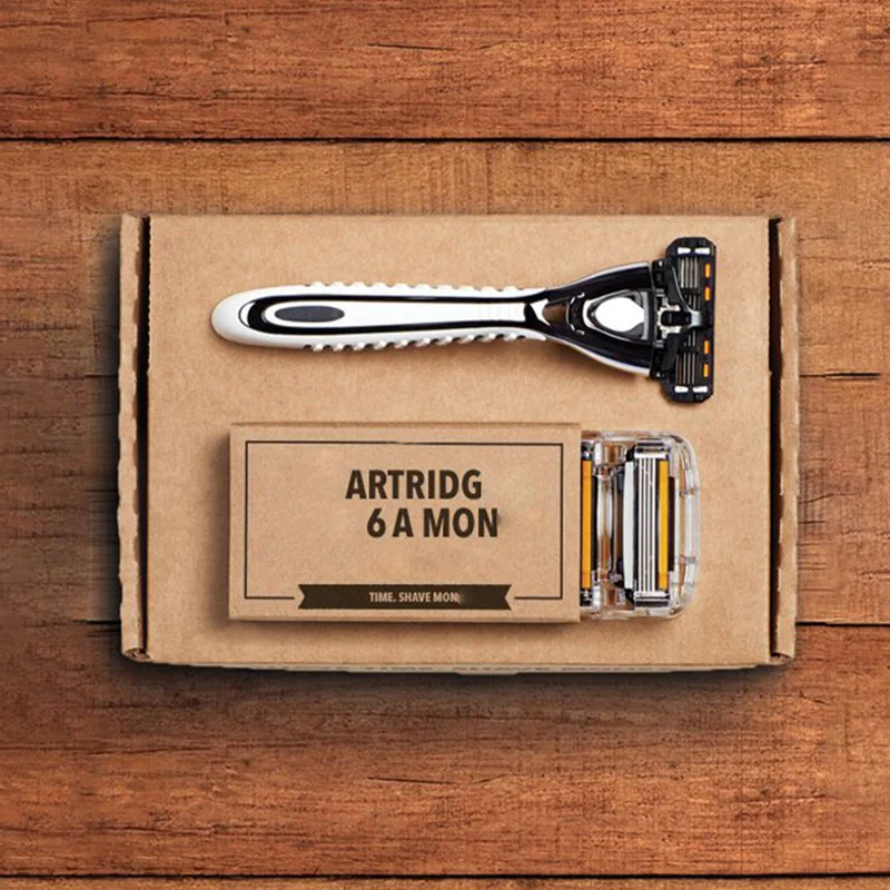 Kraft Shaving Kit Shopping Box Set, view 2
