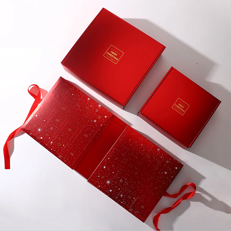 Chocolate & Candy Holiday Calendar Gift Boxes with plastic insert, view 3