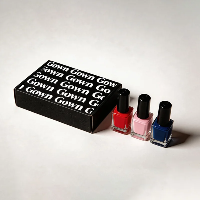 Custom Black Nail Polish Gift Mailer Box for Beauty E-Commerce Packaging, view 4