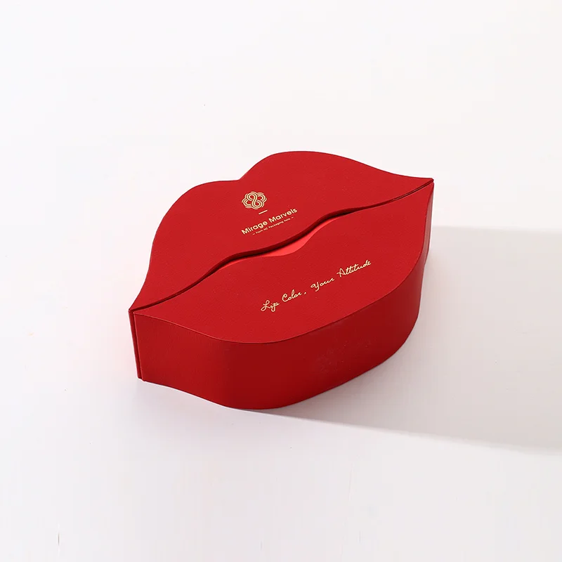 Sculpted Red Lipstick Gift Box: Brand Signature Packaging, view 2