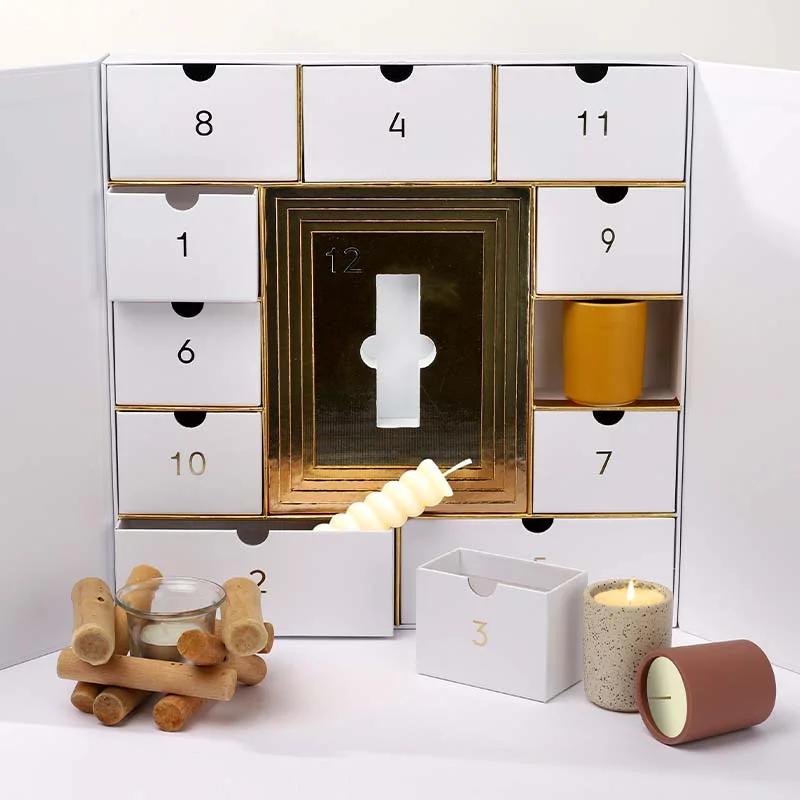 Custom Candle Calendar Boxes Manufacturer for Christmas Holiday