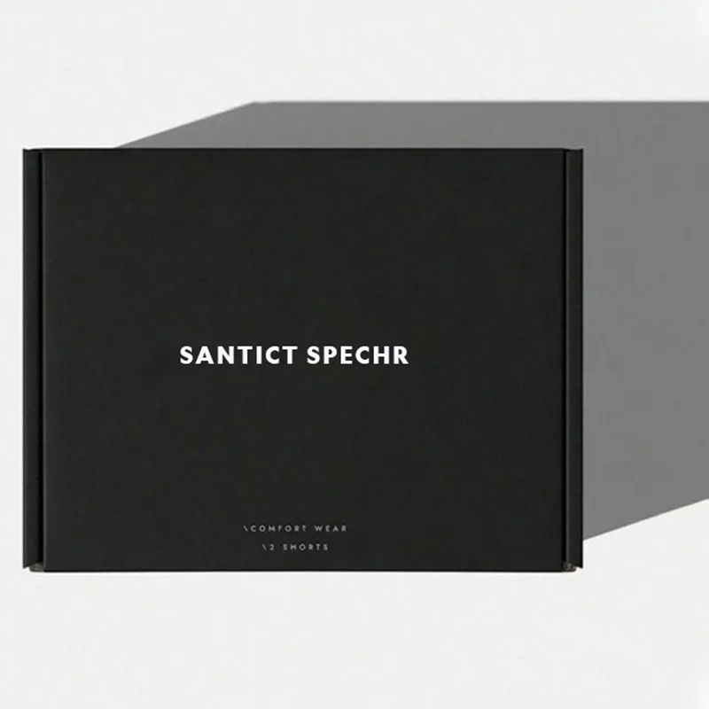 Black Men Cloth Corrugated Shopping Box, view 3