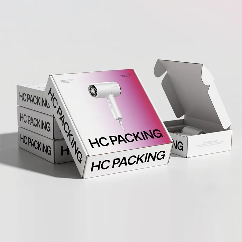 Customized E-Pack Hair-Dryer gift shopping Box, view 3