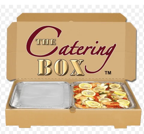 Custom Printed Catering Box with Aluminum Foil Tray Inserts for Food Service