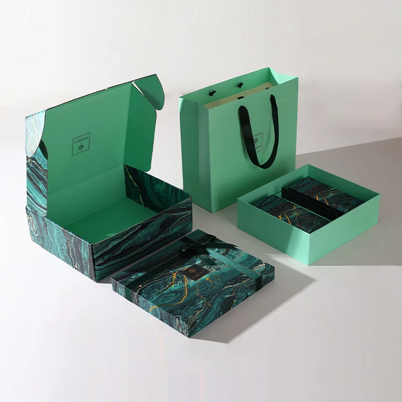 Mail gift box and bag set for cosmetic, view 2