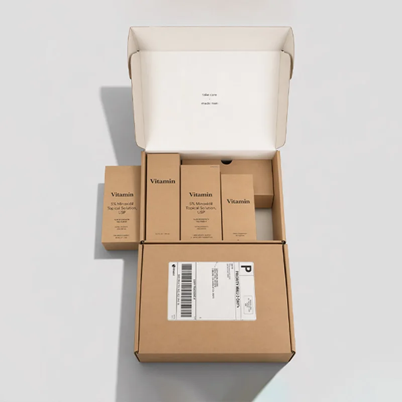 Custom Printed Corrugated Mailer Boxes for Beauty and Cosmetic E-commerce Shipping, view 2
