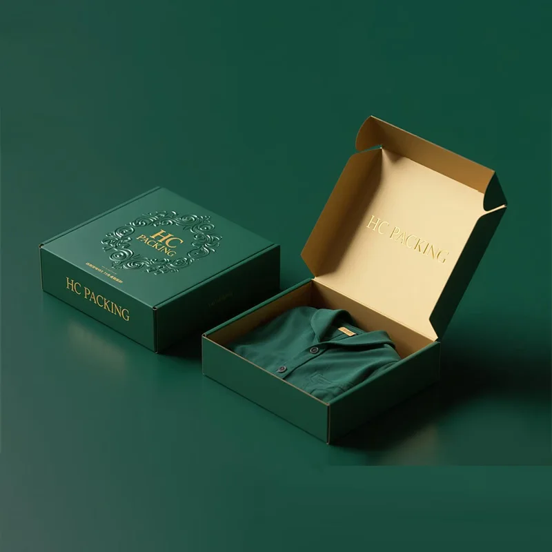 Luxury Dark Green Gift Set Box for Pajama set, view 6