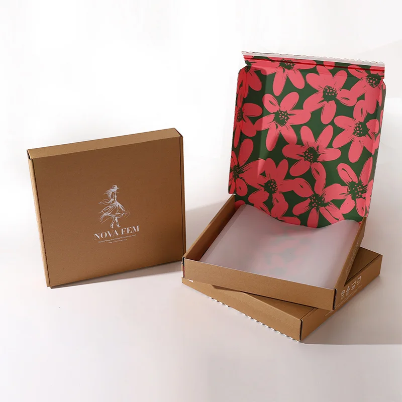 & Apparel Corrugated Packaging Box with Colored Tissue Paper, view 3