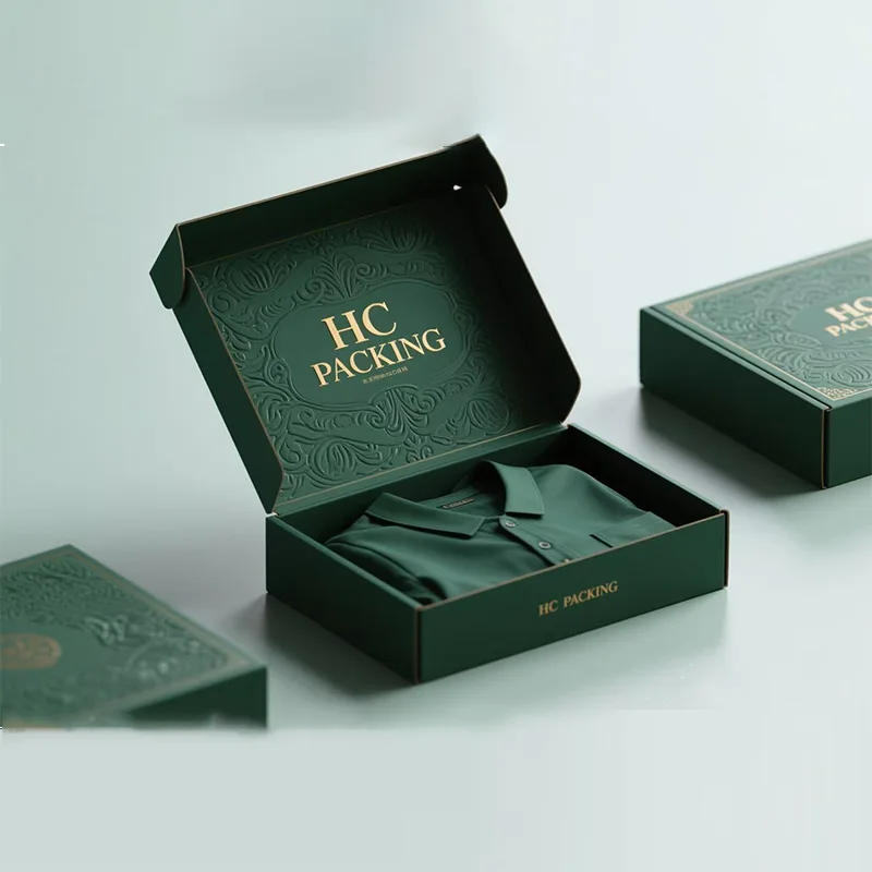 Luxury Dark Green Gift Set Box for Pajama set, view 5