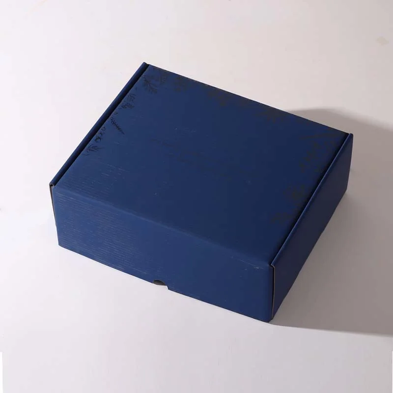Deep Blue Cosmetic Corrugated Gift Set Box with Custom Liner, view 6