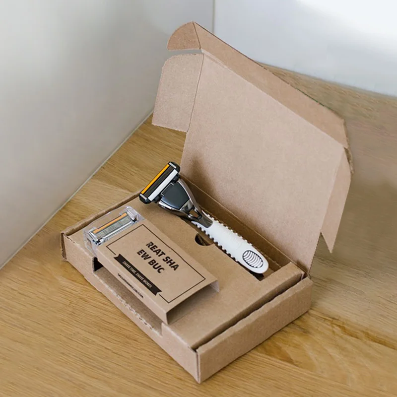 Kraft Shaving Kit Shopping Box Set, view 3