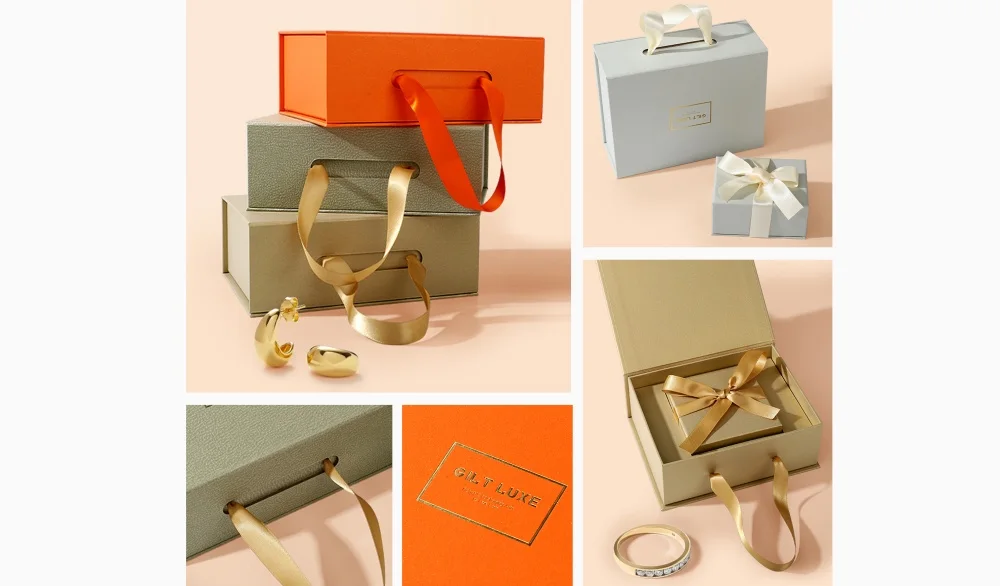 Jewelry packaging: boxes and coordinated presentation — archive photograph 2