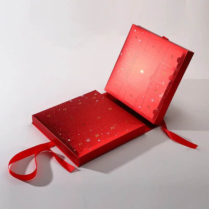 Chocolate & Candy Holiday Calendar Gift Boxes with plastic insert, view 9