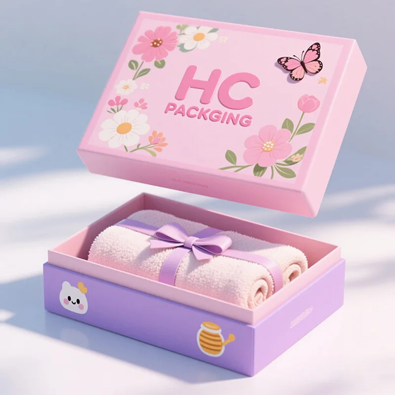 Floral Bath Towel Gift Packaging Box, view 7