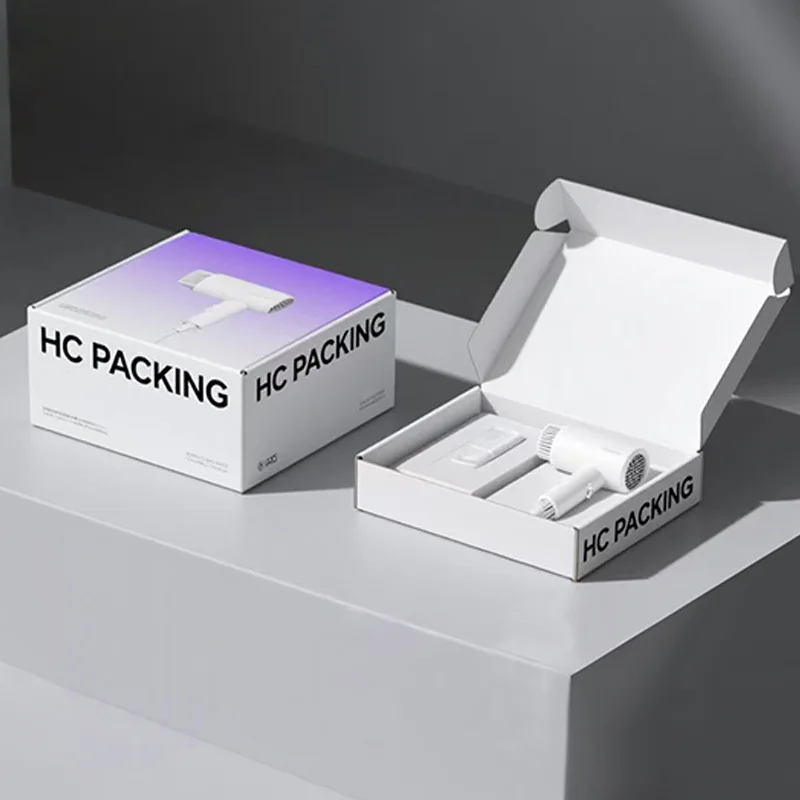 Customized E-Pack Hair-Dryer gift shopping Box, view 5