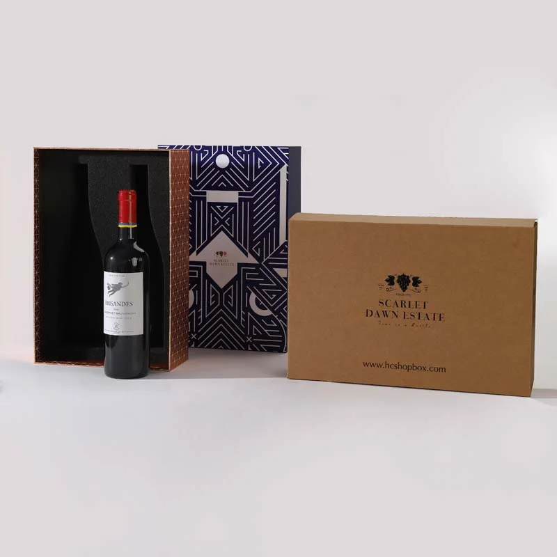 Scarlet Dawn Estate Custom Wine Packaging Box, view 6