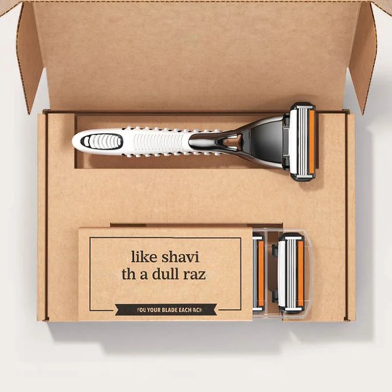 Kraft Shaving Kit Shopping Box Set, view 4