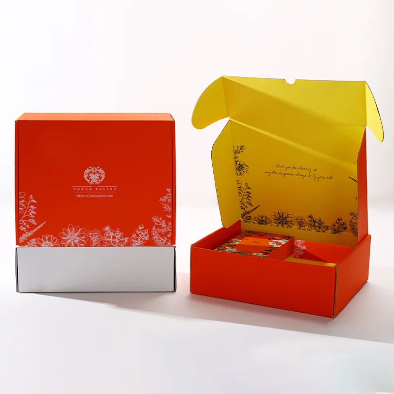Citrus Bloom: The Art of Gifting in Orange & Gold paper box, view 5