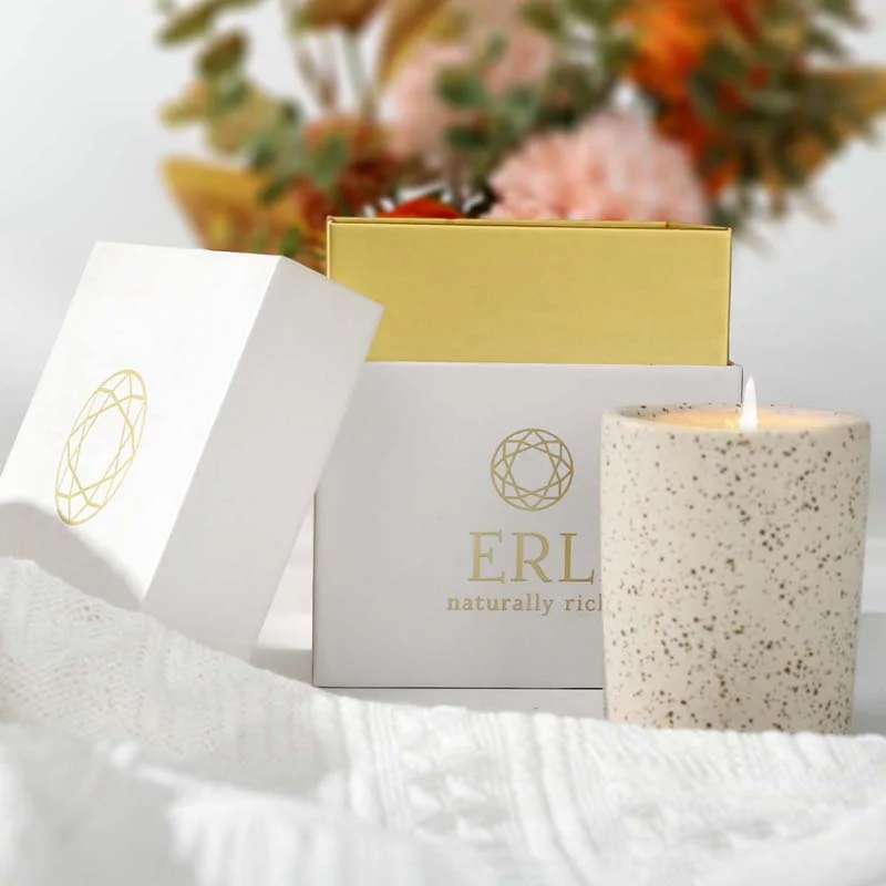 Custom logo kraft paper carton cardboard gift box package ecommerce shipping boxes for Candle, view 4