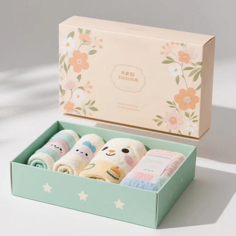 Printed Bath Towel Gift Box