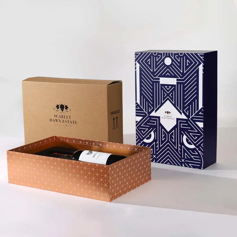 Scarlet Dawn Estate Custom Wine Packaging Box, view 2