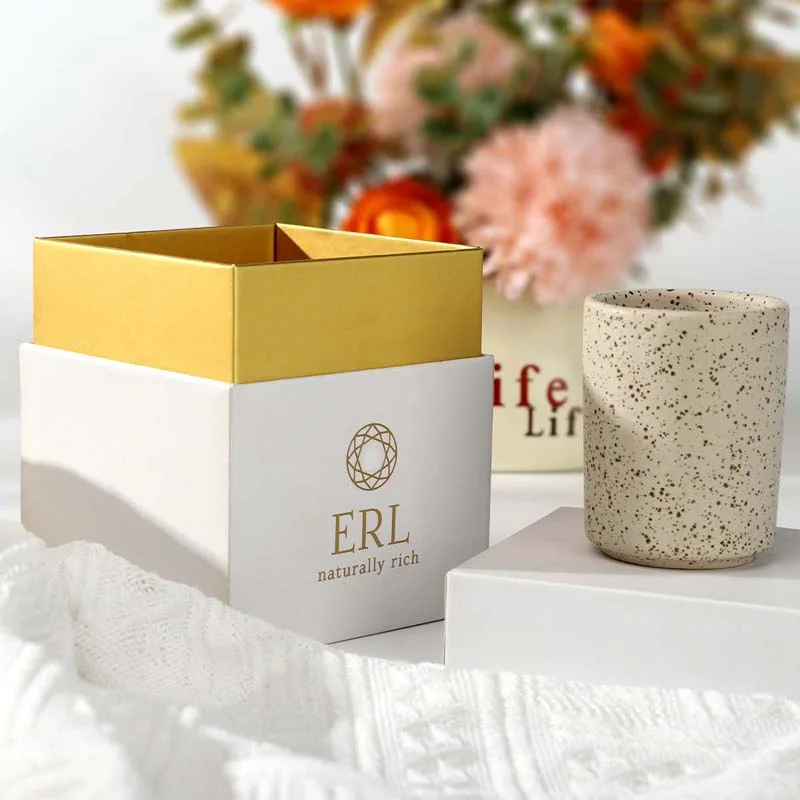 Custom logo kraft paper carton cardboard gift box package ecommerce shipping boxes for Candle