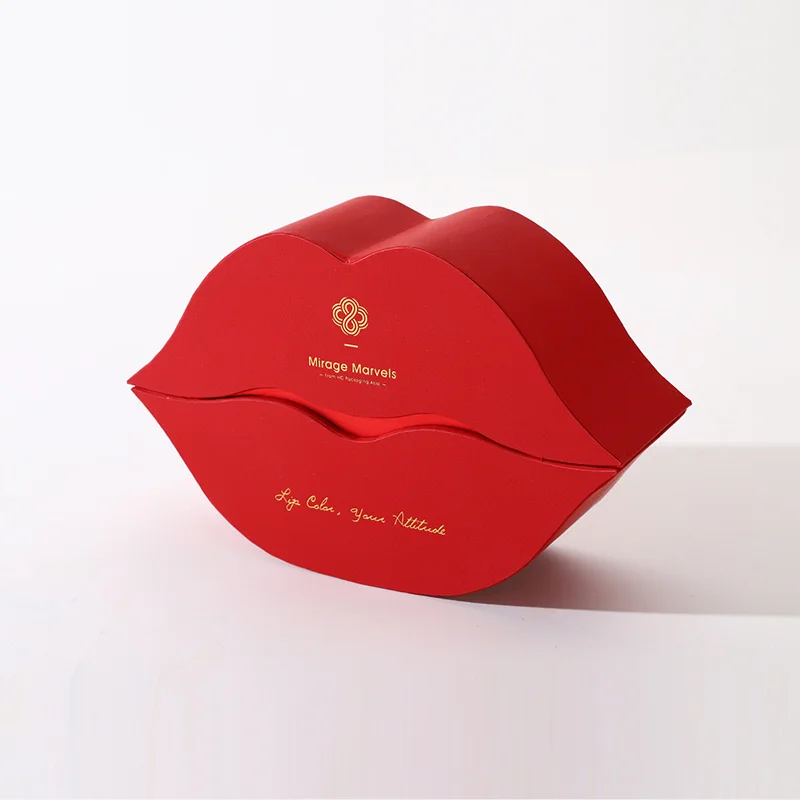 Sculpted Red Lipstick Gift Box: Brand Signature Packaging, view 4