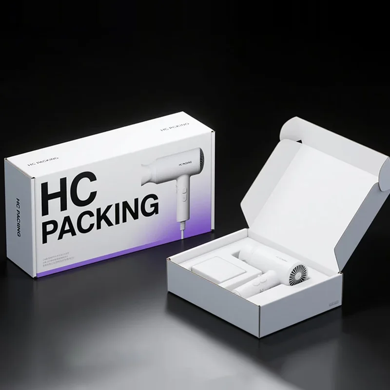 Customized E-Pack Hair-Dryer gift shopping Box, view 6