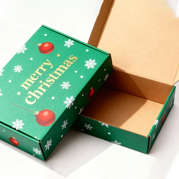 Christmas shipping boxes — packaging illustration 3