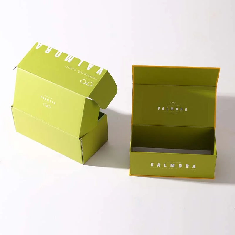 Premium green eyeglass storage case, view 2