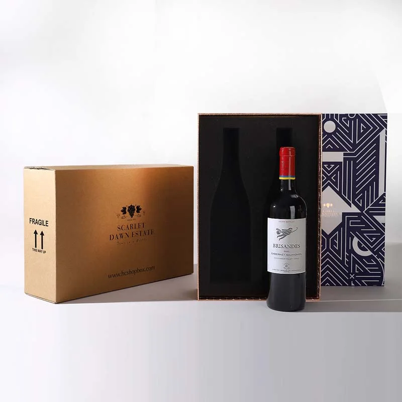 Scarlet Dawn Estate Custom Wine Packaging Box, view 5