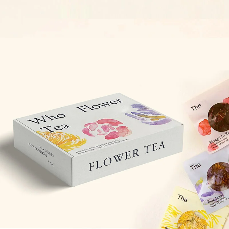 Elegant Flower Tea Packaging Box, view 2