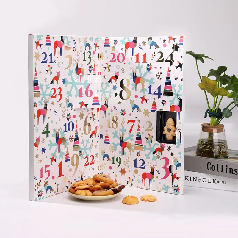 Christmas Calendar Gift Box for Cookie Box