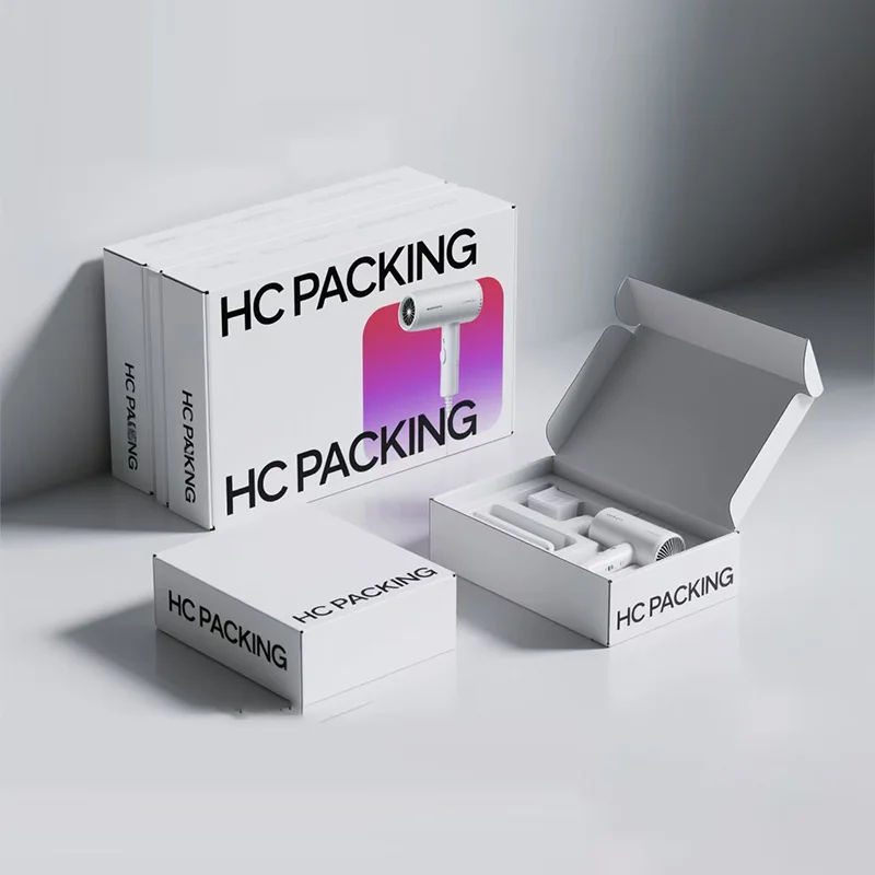 Customized E-Pack Hair-Dryer gift shopping Box, view 2
