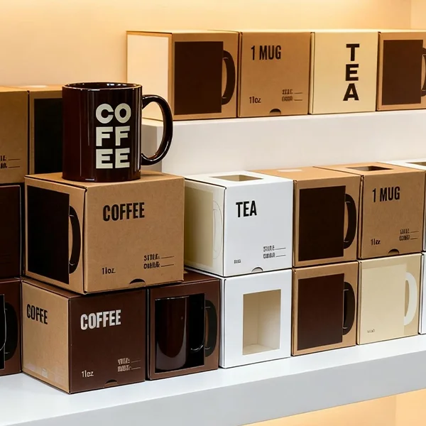 Mug shipping boxes — packaging illustration 3