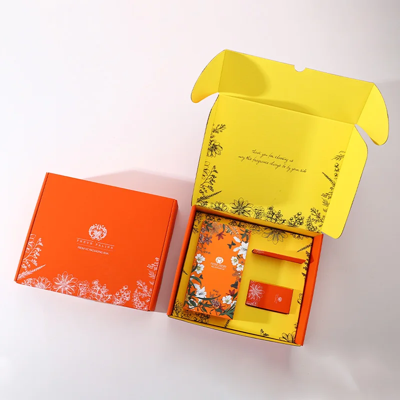 Citrus Bloom: The Art of Gifting in Orange & Gold paper box, view 2