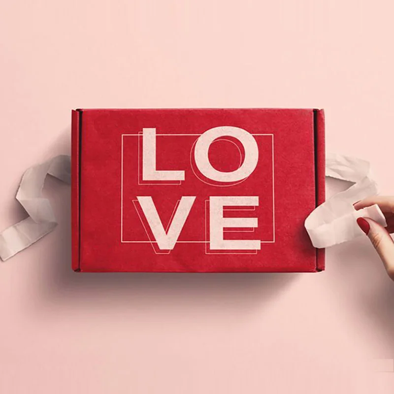 Red Valentine's Day Gift Packaging Box, view 3