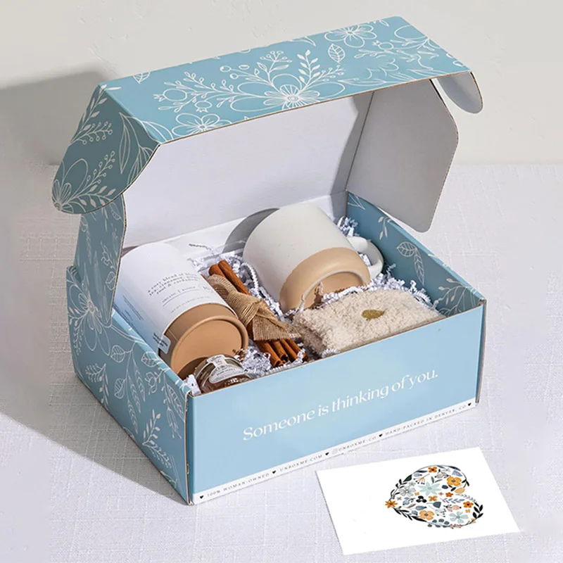Bule Corrugated shipping box for Mother's Day, view 2