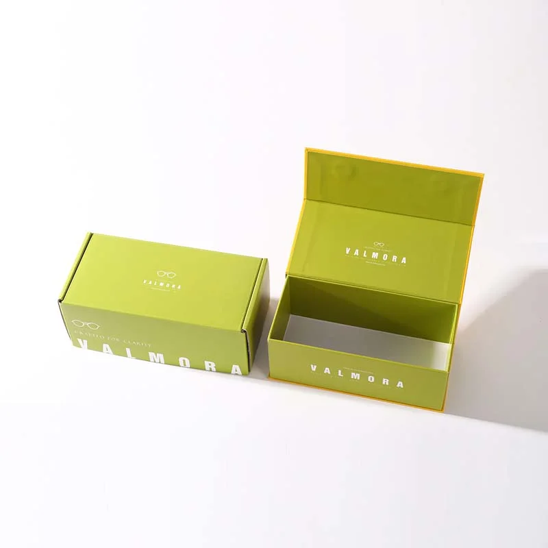 Premium green eyeglass storage case, view 4