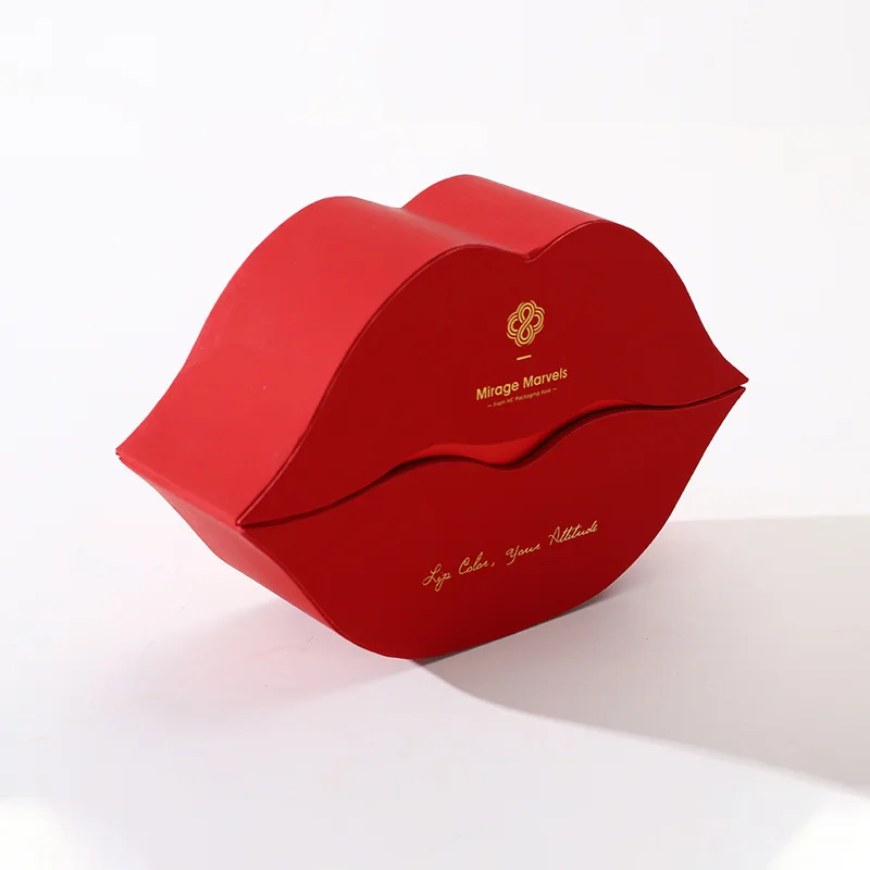 Sculpted Red Lipstick Gift Box: Brand Signature Packaging, view 3