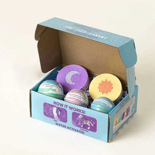 Bath bomb packaging boxes — packaging illustration 2